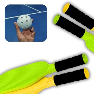 Zestaw paletek do pickleballa dla dzieci i dorosłych – rakiety + piłka