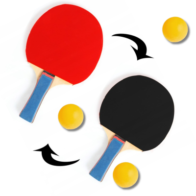 Zestaw do ping ponga 2x paletka + 3x piłeczka