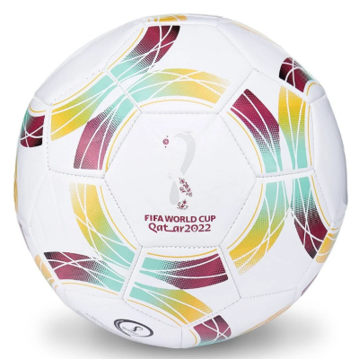 Piłka nożna rozmiar 5 model FIFA Qatar 2022– skórzana, szyta, treningowa