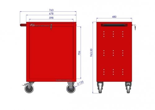 Wózek narzędziowy z 8 szufladami P-212