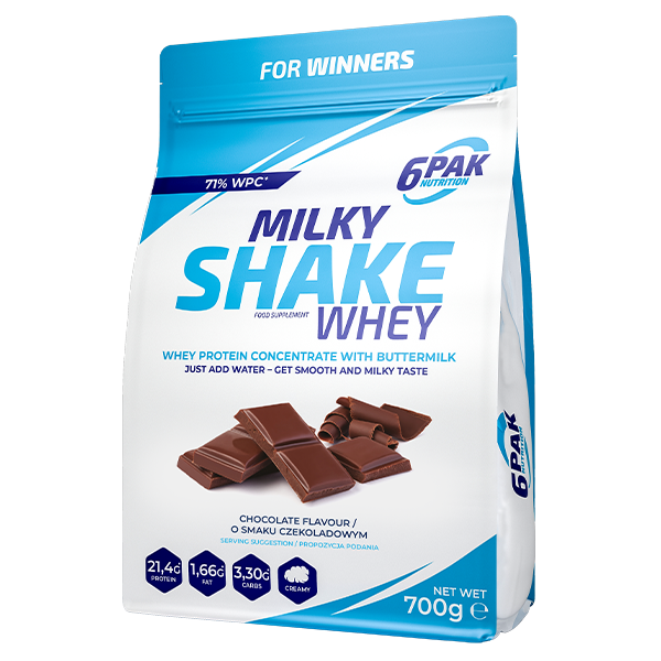6PAK Milky Shake Whey 700g Chocolate