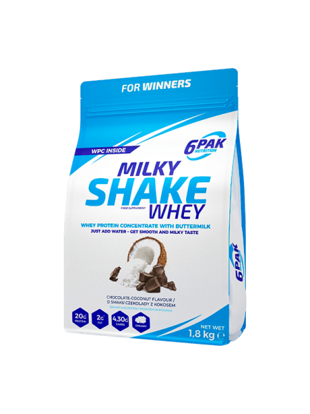 Białko 6PAK Milky Shake Whey 1800g Czekoladowo-Kokosowy