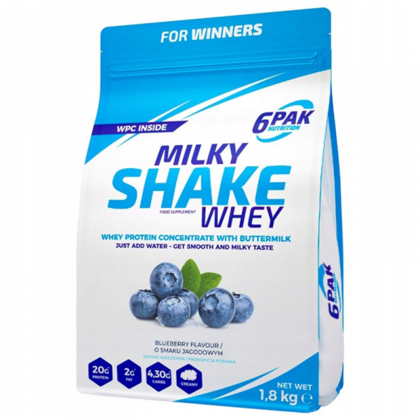  6PAK Milky Shake Whey 1800g Jagoda