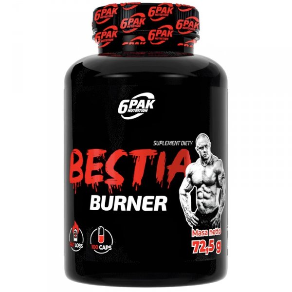 BESTIA Burner Spalacz tłuszczu 6PAK 100 kaps.