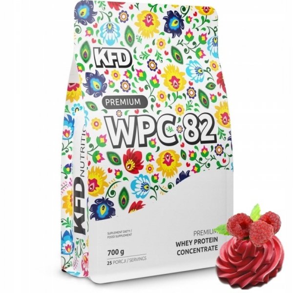 Białko KFD Premium WPC 82 700 g Krem Malinowy
