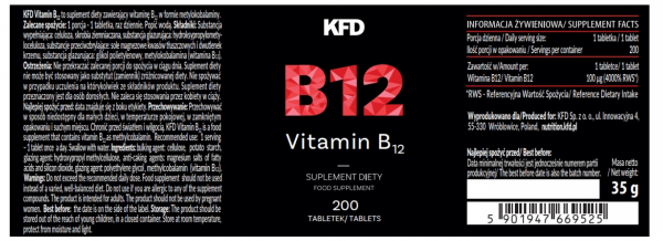 Witamina B12 KFD 200 tabl.-opis