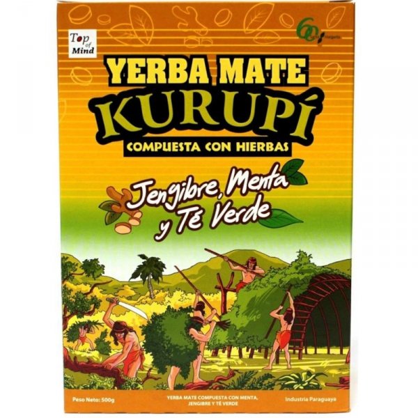 Yerba Mate Kurupi Ginger, Mint and Green Tea