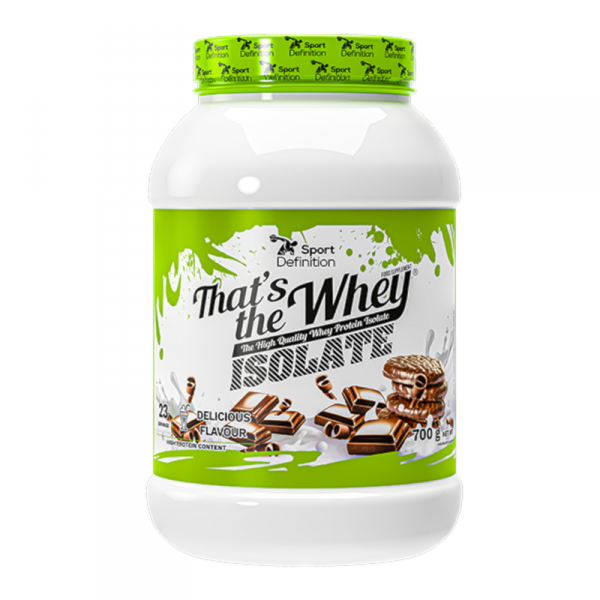  Izolat  Sport Definition That's the Whey Isolate 700g Czekolada plus  Uniwersalny Shaker 4Body  600 ml