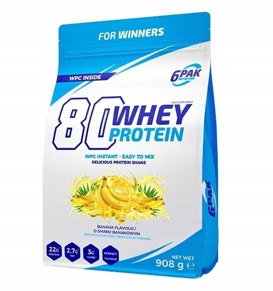 6Pak 80 Whey Protein 908g Banan