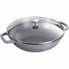 Wok żeliwny Z Pokrywką 30 Cm, Grafitowy Staub