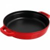 Zestaw 2 Naczyń + Pokrywka 24 Cm Czerwony Staub