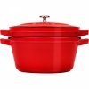 Zestaw 2 Naczyń + Pokrywka 24 Cm Czerwony Staub