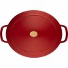 Garnek żeliwny Owalny 7.5l Czerwony Bellamonte Ballarini