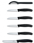 Victorinox Swiss Classic, zestaw 6 elementów, 5 noży i obieraczka, czarny 6.7113.6G