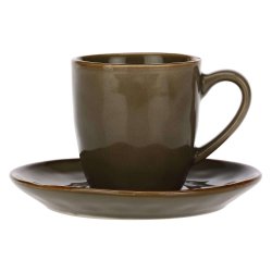 ROSE&amp;TULIPANI CONCERTO GRIGIO TORTORA Zestaw 6 filiżanek do espresso 90 ml