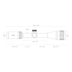 Luneta celownicza Hawke Vantage 1&quot; 4-12x40 AO IR .22 WMR