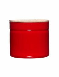 RIESS - Pojemnik kuchenny z drewnianą pokrywą 1,3l Fresh Tomato
