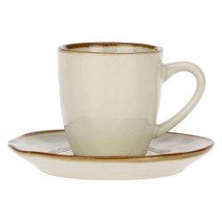 ROSE&amp;TULIPANI CONCERTO AVORIO Zestaw 6 filiżanek do espresso 90 ml