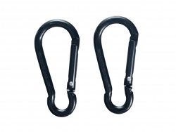 Karabińczyk BCB czarny 6 mm 2 szt.