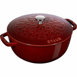 Garnek żeliwny Okrągły Lilia 5l Grenadynowy Special Cocotte Staub