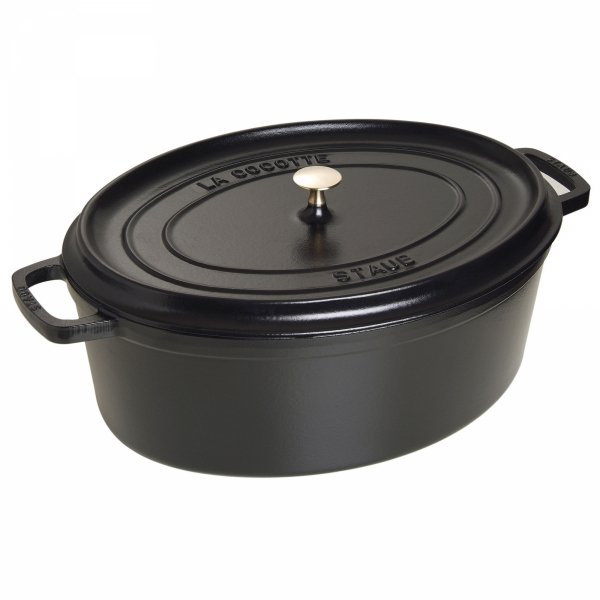 Garnek żeliwny Owalny 12l Czarny La Cocotte Staub