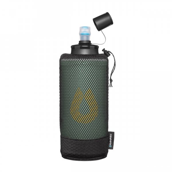 Miękka butelka HydraPak PackFlask Kit 500 ml w kieszonce - sage green