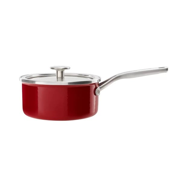 Rondel emaliowany 2l - czerwony / KitchenAid