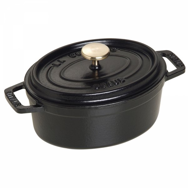 Garnek żeliwny Owalny 600 Ml, Czarny La Cocotte Staub