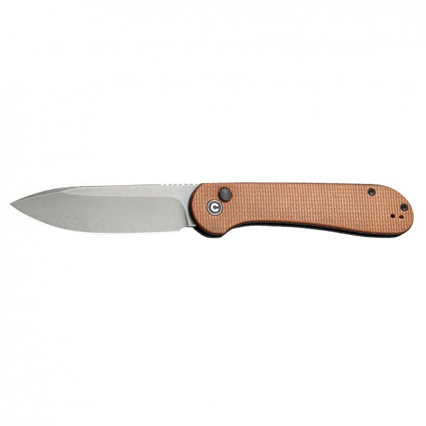 Nóż składany Civivi Button Lock Elementum C2103D brown micarta