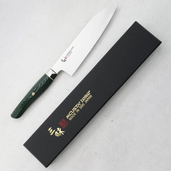 Mcusta Zanmai Green Revolution SPG2 Nóż Santoku 18cm