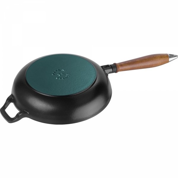 Patelnia żeliwna Z Drewnianym Uchwytem 24 Cm Staub