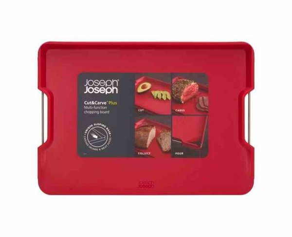 JJ - Deska do krojenia czerwona, Cut&amp;Carve