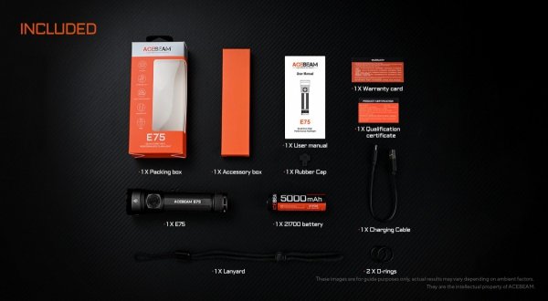 Latarka AceBeam E75 6500K MAO