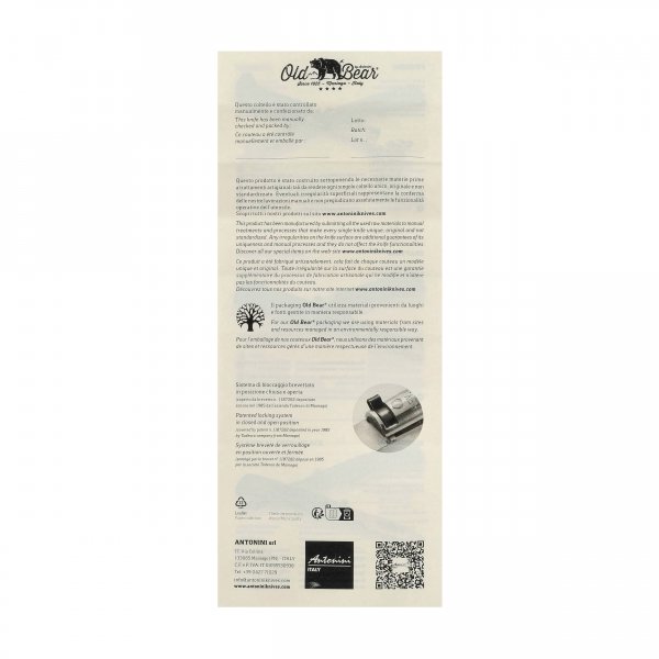 Nóż składany Antonini Old Bear Total Black Combo 190 mm czarny