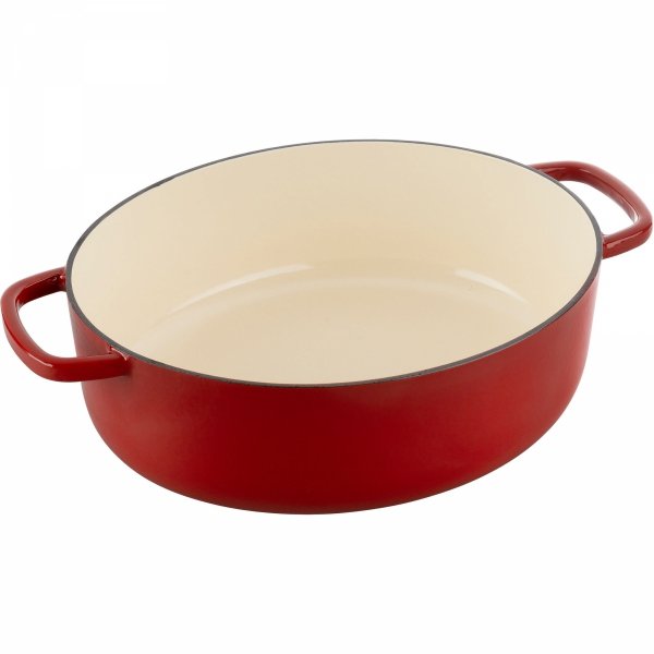 Garnek żeliwny Owalny 5.5l Czerwony Bellamonte Ballarini