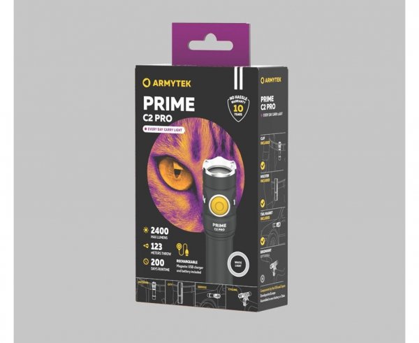 Latarka Armytek PRIME C2 PRO MAGNET USB White