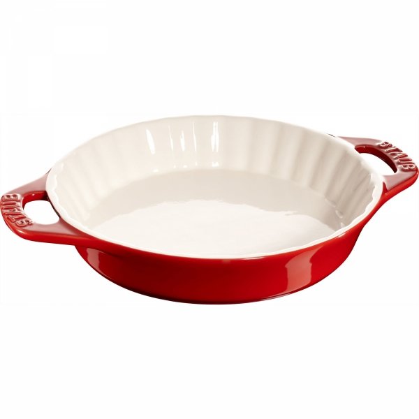 Okrągły Półmisek Ceramiczny Do Ciast 1.2l Czerwony Cooking Staub