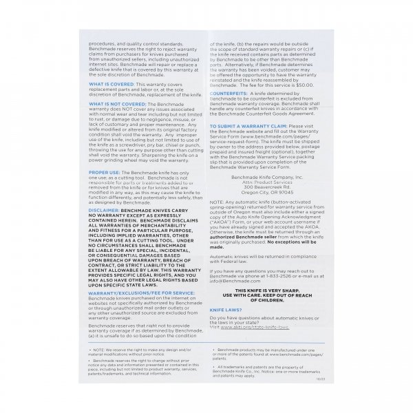 Nóż składany Benchmade 15085BK-04 Mini Crooked