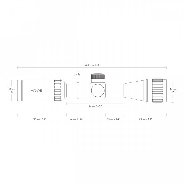 Luneta celownicza Hawke Vantage 1&quot; 2-7x32 AO IR Mil Dot