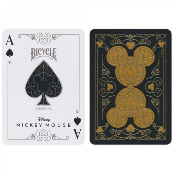 Karty do gry  Bicycle Disney Mickey Mouse (czarno-złote)