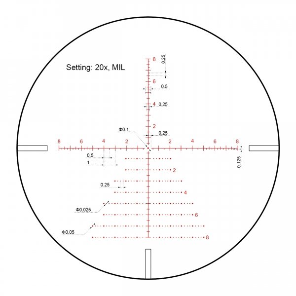 Luneta celownicza Vector Optics Continental x8 3-24 SFP Zero Stop 56 mm czarna SCOL-T50