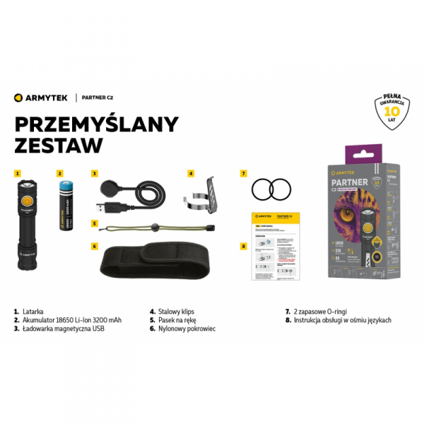  Armytek Partner C2 Magnet USB  White