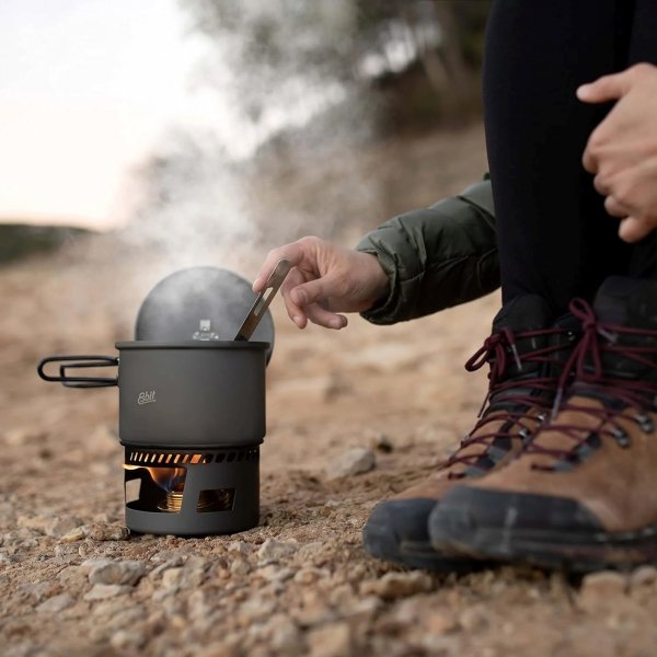 Kuchenka turystyczna Esbit Alcohol Burner Cookset Aluminium z garnkiem 1,5 l