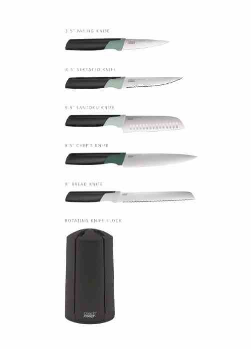 JJ - Zestaw 5 noży w bloku karuzeli Elevate™, Sage