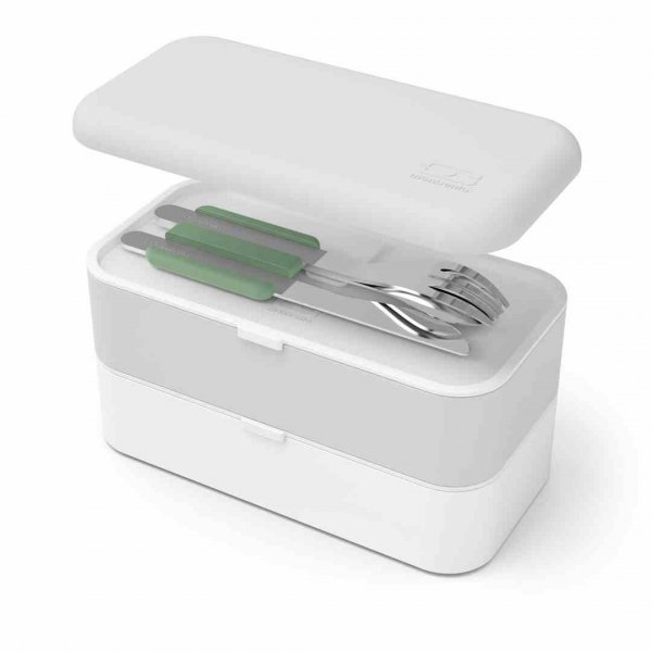 Monbento Zestaw sztućców podróżnych Slim Box Nat.Green