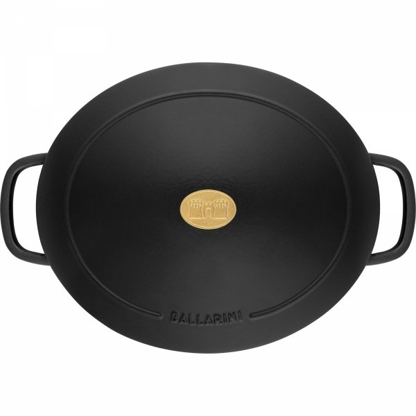Garnek żeliwny Owalny 5.5l Czarny Bellamonte Ballarini