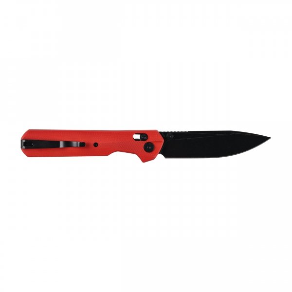 Nóż składany KNIVESPL The First Sandvik 14C28N, czerwone G10, czarna powłoka PVD
