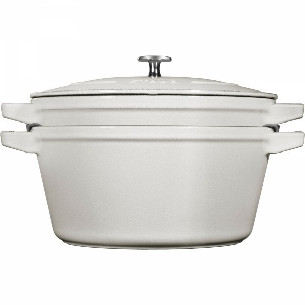 Zestaw 2 Naczyń + Pokrywka 24 Cm Truflowy Staub