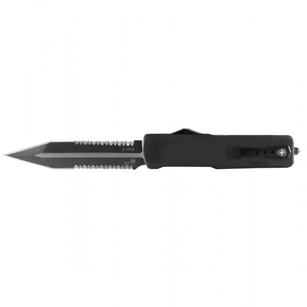 Nóż Templar Knife Large Zinc Black Rubber Dagger Serrated Black