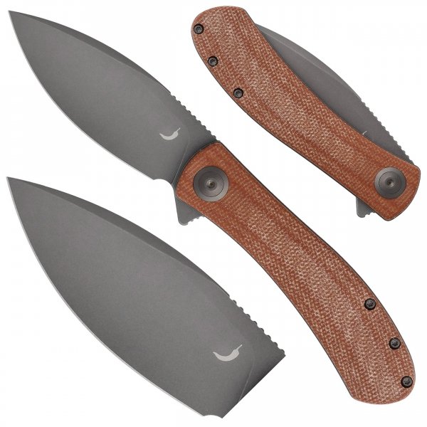 Nóż składany Trollsky Knives Mandu brązowy Micarta